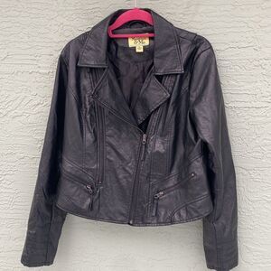 Maralyn & Me Faux Leather Jacket Sz XL